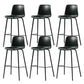 Industrial Indoor Bucket Counter Bar Stool Footrest Faux Leather Bar Stool
