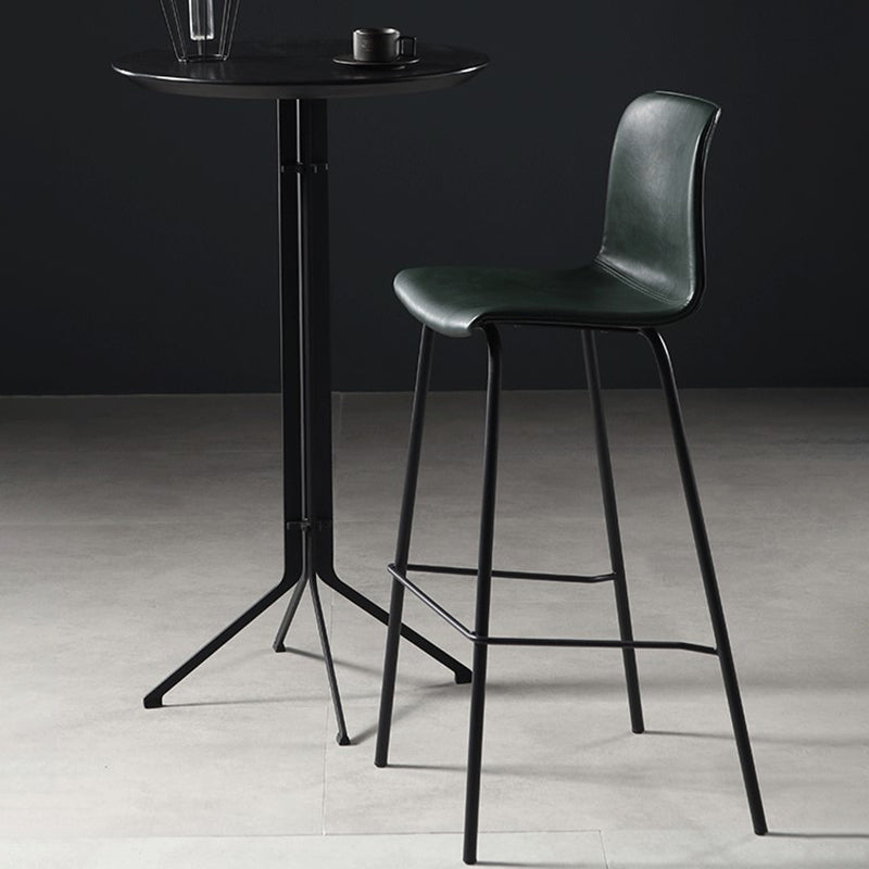 Tabouret de comptoir à godet intérieur intérieur repose-pieds tabouret de bar en faux cuir