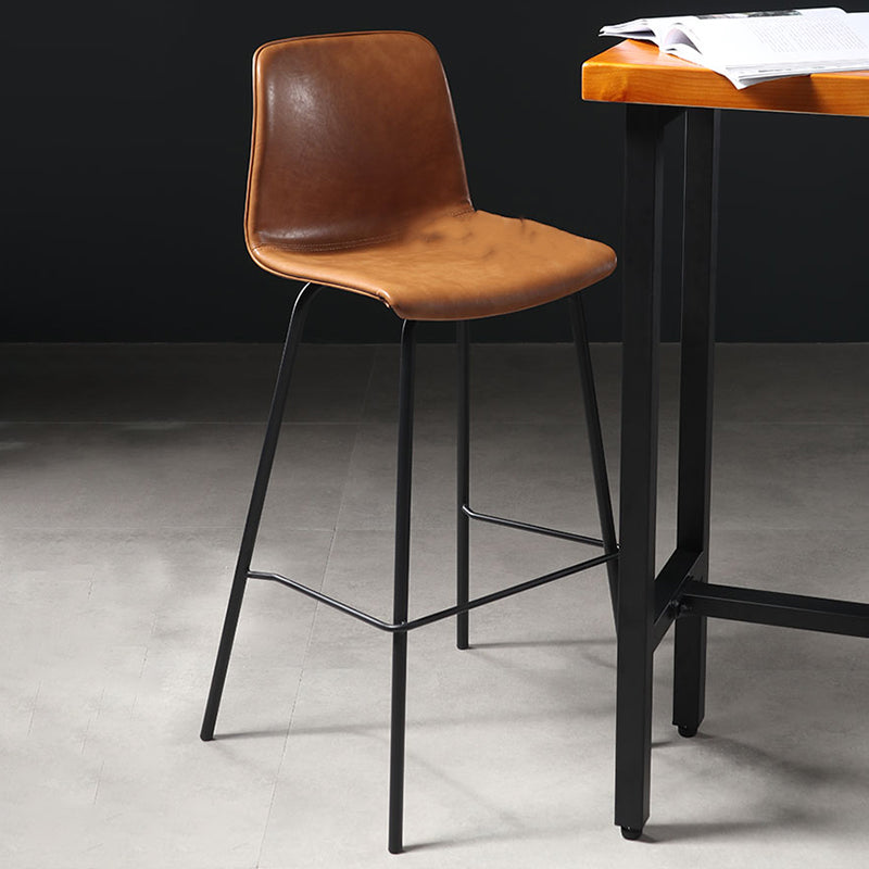 Tabouret de comptoir à godet intérieur intérieur repose-pieds tabouret de bar en faux cuir