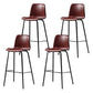 Tabouret de comptoir à godet intérieur intérieur repose-pieds tabouret de bar en faux cuir