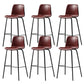 Industrial Indoor Bucket Counter Bar Stool Footrest Faux Leather Bar Stool