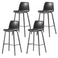 Industrial Indoor Bucket Counter Bar Stool Footrest Faux Leather Bar Stool