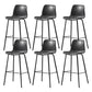 Industrial Indoor Bucket Counter Bar Stool Footrest Faux Leather Bar Stool