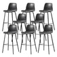 Industrial Indoor Bucket Counter Bar Stool Footrest Faux Leather Bar Stool