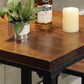 Industrial 1/3/4/5 Pieces Bar Table Set Square Pine Wood Counter Table with High Stools Clearhalo 'Bar Furniture' 'furn' 'furn_home_bar_bar_sets' 'Furniture' 'Home Bars & Bar Sets' 'home_bar_bar_sets' 'Kitchen & Dining Furniture' 5619708