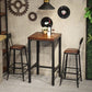 Industrial 1/3/4/5 Pieces Bar Table Set Square Pine Wood Counter Table with High Stools Clearhalo 'Bar Furniture' 'furn' 'furn_home_bar_bar_sets' 'Furniture' 'Home Bars & Bar Sets' 'home_bar_bar_sets' 'Kitchen & Dining Furniture' 5619714