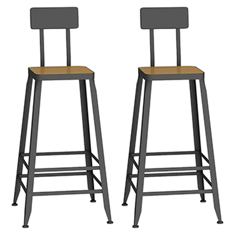 Modern Rectangle Pub Dining Set 1/2/4/7 Pieces Trestle Indoor Counter Height Set Black 30"H Stools (Set of 2) Clearhalo 'Bar Furniture' 'furn' 'furn_home_bar_bar_sets' 'Furniture' 'Home Bars & Bar Sets' 'home_bar_bar_sets' 'Kitchen & Dining Furniture' 5619725