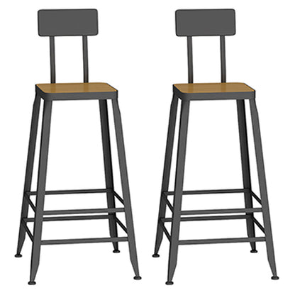 Modern Rectangle Pub Dining Set 1/2/4/7 Pieces Trestle Indoor Counter Height Set Black 30"H Stools (Set of 2) Clearhalo 'Bar Furniture' 'furn' 'furn_home_bar_bar_sets' 'Furniture' 'Home Bars & Bar Sets' 'home_bar_bar_sets' 'Kitchen & Dining Furniture' 5619725