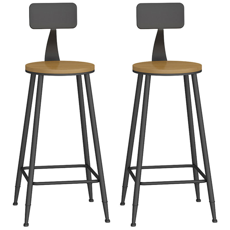Modern Rectangle Pub Dining Set 1/2/4/7 Pieces Trestle Indoor Counter Height Set Brown 30"H Stools (Set of 2) Clearhalo 'Bar Furniture' 'furn' 'furn_home_bar_bar_sets' 'Furniture' 'Home Bars & Bar Sets' 'home_bar_bar_sets' 'Kitchen & Dining Furniture' 5619726