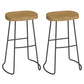 Modern Rectangle Pub Dining Set 1/2/4/7 Pieces Trestle Indoor Counter Height Set Wood 30"H Stools (Set of 2) Clearhalo 'Bar Furniture' 'furn' 'furn_home_bar_bar_sets' 'Furniture' 'Home Bars & Bar Sets' 'home_bar_bar_sets' 'Kitchen & Dining Furniture' 5619728