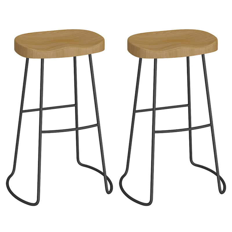 Modern Rectangle Pub Dining Set 1/2/4/7 Pieces Trestle Indoor Counter Height Set Wood 30"H Stools (Set of 2) Clearhalo 'Bar Furniture' 'furn' 'furn_home_bar_bar_sets' 'Furniture' 'Home Bars & Bar Sets' 'home_bar_bar_sets' 'Kitchen & Dining Furniture' 5619728