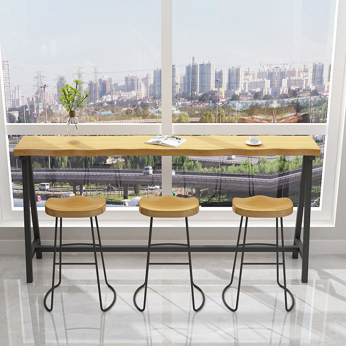 Modern Rectangle Pub Dining Set 1/2/4/7 Pieces Trestle Indoor Counter Height Set Clearhalo 'Bar Furniture' 'furn' 'furn_home_bar_bar_sets' 'Furniture' 'Home Bars & Bar Sets' 'home_bar_bar_sets' 'Kitchen & Dining Furniture' 5619739
