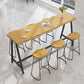Modern Rectangle Pub Dining Set 1/2/4/7 Pieces Trestle Indoor Counter Height Set Clearhalo 'Bar Furniture' 'furn' 'furn_home_bar_bar_sets' 'Furniture' 'Home Bars & Bar Sets' 'home_bar_bar_sets' 'Kitchen & Dining Furniture' 5619741