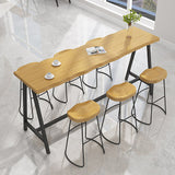 Modern Rectangle Pub Dining Set 1/2/4/7 Pieces Trestle Indoor Counter Height Set Clearhalo 'Bar Furniture' 'furn' 'furn_home_bar_bar_sets' 'Furniture' 'Home Bars & Bar Sets' 'home_bar_bar_sets' 'Kitchen & Dining Furniture' 5619741