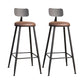 Ensemble de Table de bar rectangulaire industriel, 1/2/4/7 pièces, Table de comptoir en bois massif