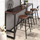 Ensemble de Table de bar rectangulaire industriel, 1/2/4/7 pièces, Table de comptoir en bois massif