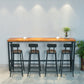 1/5 Pieces Industrial Rectangle Pub Table Set Wooden Counter Table with High Stools Clearhalo 'Bar Furniture' 'furn' 'furn_home_bar_bar_sets' 'Furniture' 'Home Bars & Bar Sets' 'home_bar_bar_sets' 'Kitchen & Dining Furniture' 5619835