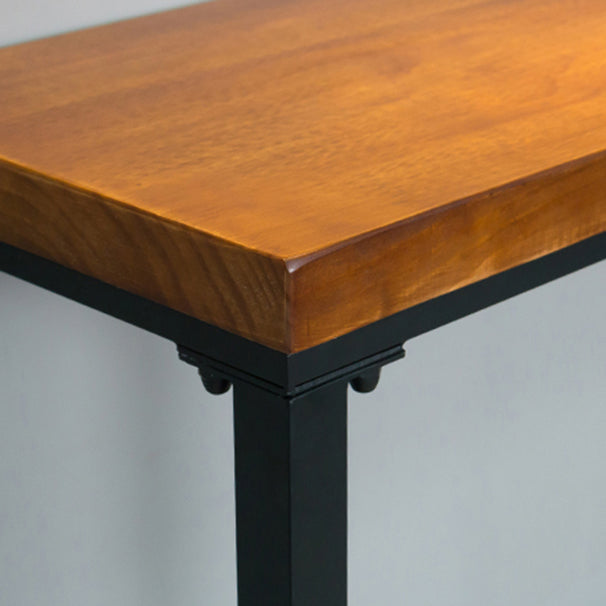 1/5 Pieces Industrial Rectangle Pub Table Set Wooden Counter Table with High Stools Clearhalo 'Bar Furniture' 'furn' 'furn_home_bar_bar_sets' 'Furniture' 'Home Bars & Bar Sets' 'home_bar_bar_sets' 'Kitchen & Dining Furniture' 5619840