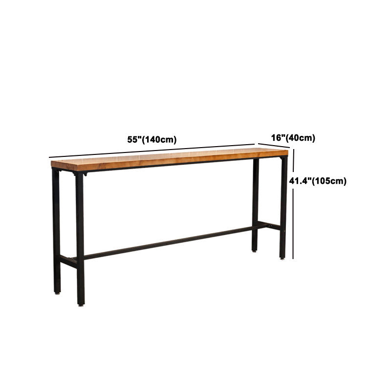 1/5 Pieces Industrial Rectangle Pub Table Set Wooden Counter Table with High Stools Clearhalo 'Bar Furniture' 'furn' 'furn_home_bar_bar_sets' 'Furniture' 'Home Bars & Bar Sets' 'home_bar_bar_sets' 'Kitchen & Dining Furniture' 5619846