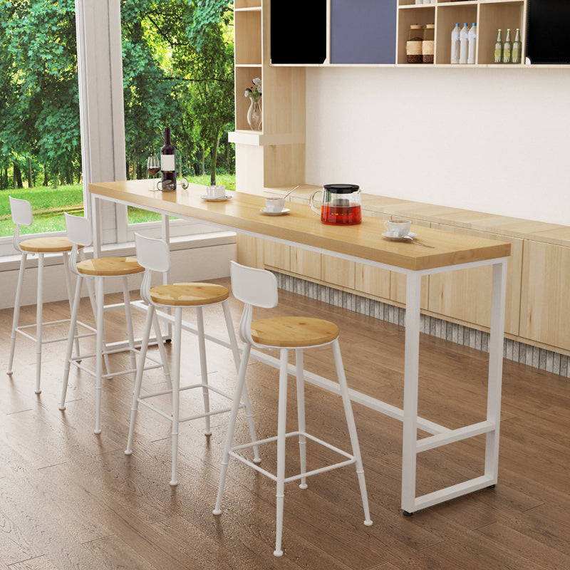 Set di legno massiccio e sgabello naturale 1/2/5/9 pezzi set da pranzo per pub rettangolo