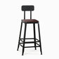 Industrial Rectangle Bar Table Set 1/5 Pieces Solid Wood Counter Table for Indoor Black 26"H Stool (Single) Clearhalo 'Bar Furniture' 'furn' 'furn_home_bar_bar_sets' 'Furniture' 'Home Bars & Bar Sets' 'home_bar_bar_sets' 'Kitchen & Dining Furniture' 5619907