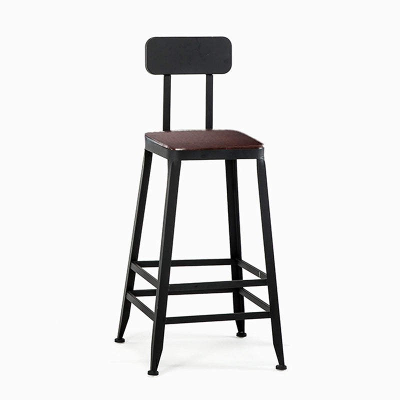 Industrial Rectangle Bar Table Set 1/5 Pieces Solid Wood Counter Table for Indoor Black 26"H Stool (Single) Clearhalo 'Bar Furniture' 'furn' 'furn_home_bar_bar_sets' 'Furniture' 'Home Bars & Bar Sets' 'home_bar_bar_sets' 'Kitchen & Dining Furniture' 5619907