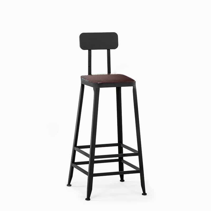 Industrial Rectangle Bar Table Set 1/5 Pieces Solid Wood Counter Table for Indoor Black 30"H Stool (Single) Clearhalo 'Bar Furniture' 'furn' 'furn_home_bar_bar_sets' 'Furniture' 'Home Bars & Bar Sets' 'home_bar_bar_sets' 'Kitchen & Dining Furniture' 5619908