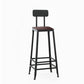 Industrial Rectangle Bar Table Set 1/5 Pieces Solid Wood Counter Table for Indoor Black 31"H Stool (Single) Clearhalo 'Bar Furniture' 'furn' 'furn_home_bar_bar_sets' 'Furniture' 'Home Bars & Bar Sets' 'home_bar_bar_sets' 'Kitchen & Dining Furniture' 5619910