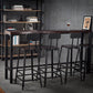 Industrial Rectangle Bar Table Set 1/5 Pieces Solid Wood Counter Table for Indoor Clearhalo 'Bar Furniture' 'furn' 'furn_home_bar_bar_sets' 'Furniture' 'Home Bars & Bar Sets' 'home_bar_bar_sets' 'Kitchen & Dining Furniture' 5619911