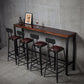 Industrial Rectangle Bar Table Set 1/5 Pieces Solid Wood Counter Table for Indoor Clearhalo 'Bar Furniture' 'furn' 'furn_home_bar_bar_sets' 'Furniture' 'Home Bars & Bar Sets' 'home_bar_bar_sets' 'Kitchen & Dining Furniture' 5619921