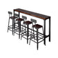 Industrial Rectangle Bar Table Set 1/5 Pieces Solid Wood Counter Table for Indoor 5 Pieces: Table, 4 Stools Clearhalo 'Bar Furniture' 'furn' 'furn_home_bar_bar_sets' 'Furniture' 'Home Bars & Bar Sets' 'home_bar_bar_sets' 'Kitchen & Dining Furniture' 5619922