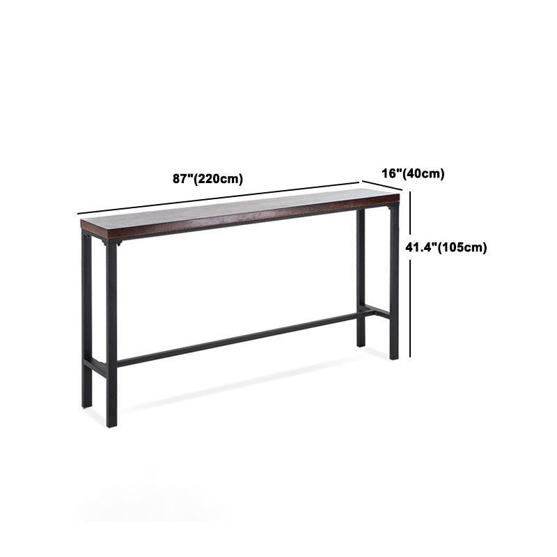 Industrial Rectangle Bar Table Set 1/5 Pieces Solid Wood Counter Table for Indoor Clearhalo 'Bar Furniture' 'furn' 'furn_home_bar_bar_sets' 'Furniture' 'Home Bars & Bar Sets' 'home_bar_bar_sets' 'Kitchen & Dining Furniture' 5619928