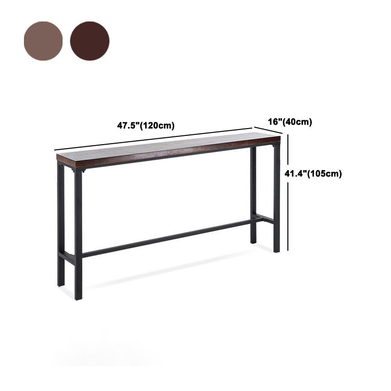 Industrial Rectangle Bar Table Set 1/5 Pieces Solid Wood Counter Table for Indoor Clearhalo 'Bar Furniture' 'furn' 'furn_home_bar_bar_sets' 'Furniture' 'Home Bars & Bar Sets' 'home_bar_bar_sets' 'Kitchen & Dining Furniture' 5619929