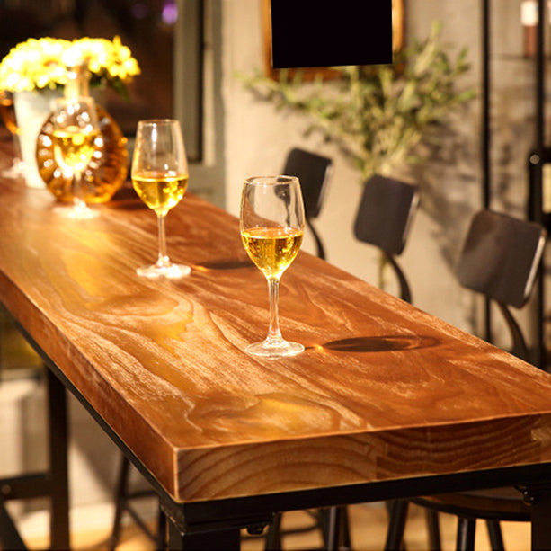 Industriale 1/2/6/11 pezzi sgabello da bar e tavolo set di rettangolo in legno altezza