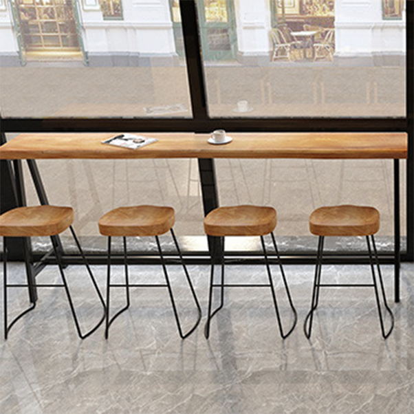 Lujoso juego de mesa de barra de madera maciza 1/4/5/9 piezas de mostrador con taburetes sin espalda