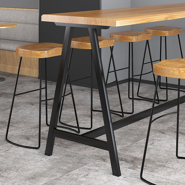 Lujoso juego de mesa de barra de madera maciza 1/4/5/9 piezas de mostrador con taburetes sin espalda