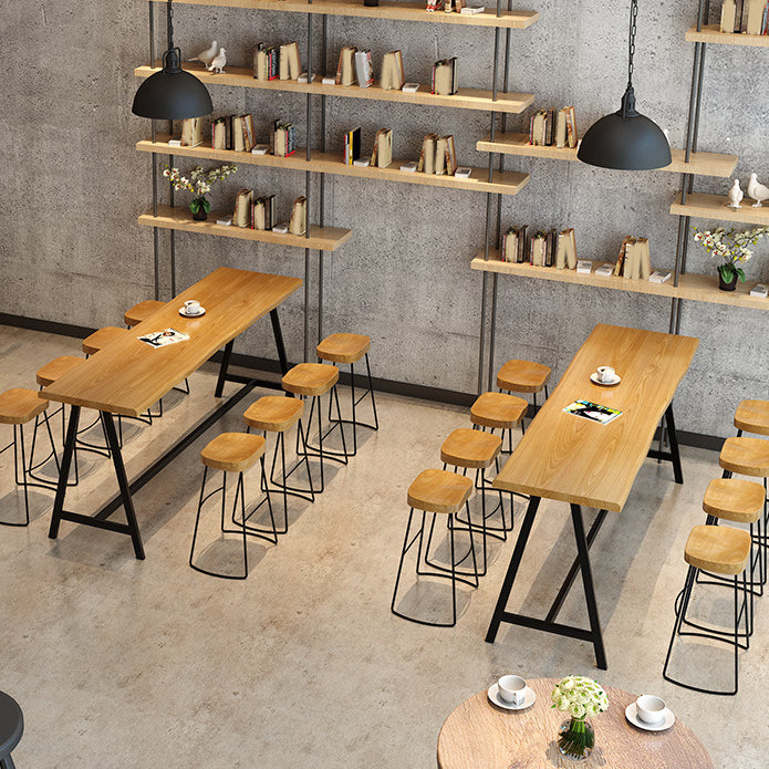 Lujoso juego de mesa de barra de madera maciza 1/4/5/9 piezas de mostrador con taburetes sin espalda