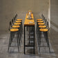 Industrial Style 1/6/11 Pieces Bar Table Set Rectangle Pine Wood Counter Table with Stools