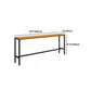 Industrial Style 1/6/11 Pieces Bar Table Set Rectangle Pine Wood Counter Table with Stools