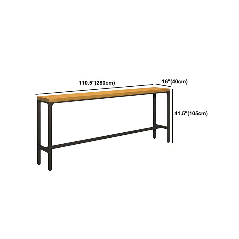 Industrial Style 1/6/11 Pieces Bar Table Set Rectangle Pine Wood Counter Table with Stools