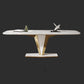Luxurious Sintered Stone Dining Set Rectangle 1/4/5/7 Pieces Dinette Table Set in White Clearhalo 'Dining Room Sets' 'Dining Tables & Seating' 'dining_room_set' 'furn' 'furn_dining_room_set' 'Furniture' 'Kitchen & Dining Furniture' 5620149