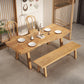 Modern Rectangle Dining Set 1/2/4/5/6 Pieces Solid Wood Legs Indoor Dinette Set