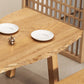 Modern Rectangle Dining Set 1/2/4/5/6 Pieces Solid Wood Legs Indoor Dinette Set