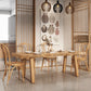 Modern Rectangle Dining Set 1/2/4/5/6 Pieces Solid Wood Legs Indoor Dinette Set