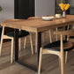 Modern 1/7 Pieces Dining Set Rectangle Pine Wood Dining Table for Dining Room Kitchen Clearhalo 'Dining Room Sets' 'Dining Tables & Seating' 'dining_room_set' 'furn' 'furn_dining_room_set' 'Furniture' 'Kitchen & Dining Furniture' 5620214