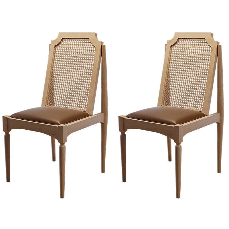 Modern 1/2/3/5/9 Pieces Dining Set Wood Dining Furniture Set in Natural 2 Wood Chairs Clearhalo 'Dining Room Sets' 'Dining Tables & Seating' 'dining_room_set' 'furn' 'furn_dining_room_set' 'Furniture' 'Kitchen & Dining Furniture' 5620281