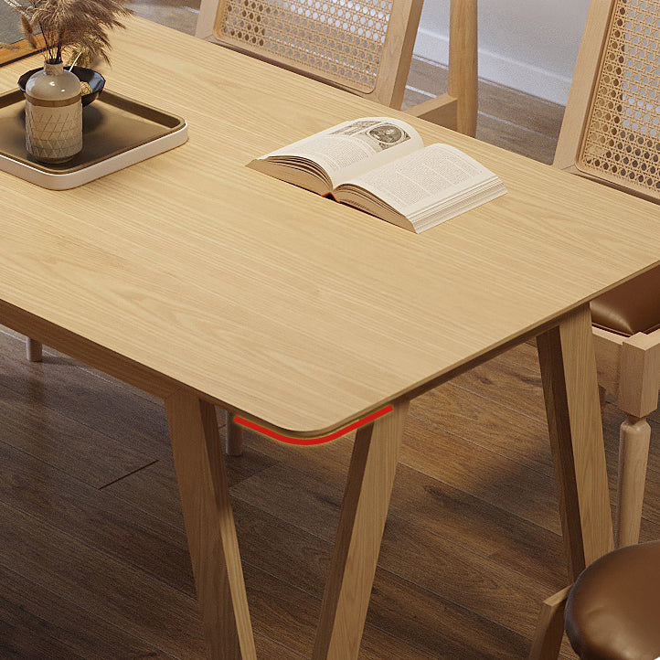Modern 1/2/3/5/9 Pieces Dining Set Wood Dining Furniture Set in Natural Clearhalo 'Dining Room Sets' 'Dining Tables & Seating' 'dining_room_set' 'furn' 'furn_dining_room_set' 'Furniture' 'Kitchen & Dining Furniture' 5620286