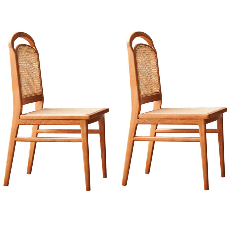 Solid Wood Dining Table Set 1/2/5/7 Pcs Rectangle Table with Side Chairs