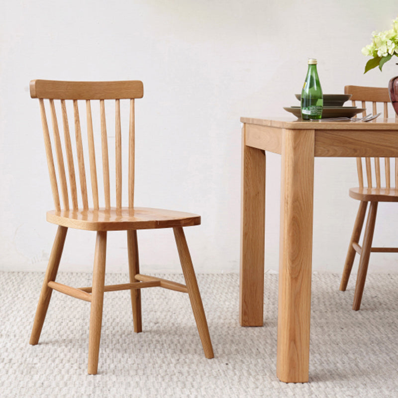 Sedia laterale in legno massiccio contemporaneo Finitura metallica sedia Windsor interno