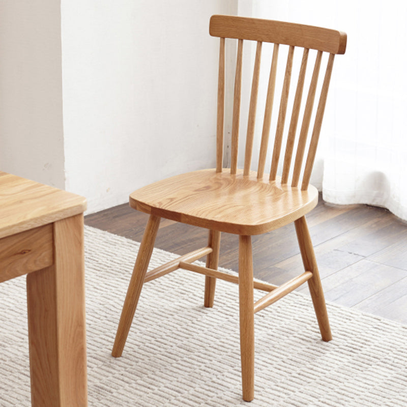 Sedia laterale in legno massiccio contemporaneo Finitura metallica sedia Windsor interno